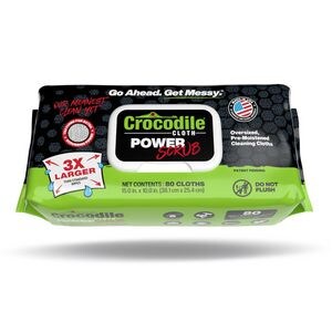 Crocodile Pwr Scrub Wipes 80/Pk