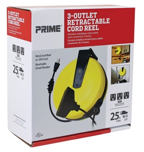25Ft 16/3 Sjt Yell Mtl Retract Reel