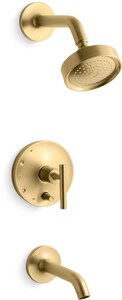 One Handle Single Function Bathtub & Shower Faucet in Vibrant Brushed Moderne Brass (Trim Only)