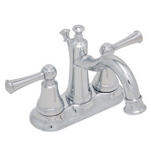 Two Handle Centerset Bathroom Sink Faucet in Polished Chrome