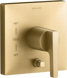 Single Handle Dual Function Bathtub & Shower Faucet in Vibrant® Brushed Moderne Brass (Trim Only)