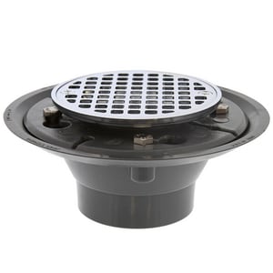 3 in. Plastic Chrome Shower Drain