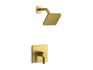 One Handle Single Function Shower Faucet in Vibrant Brushed Moderne Brass (Trim Only)