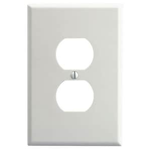 1G Duplex Recept Wall Plt Oversize