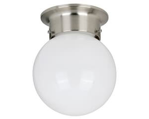 6 in. LED Globe Fixture in Brushed Nickel