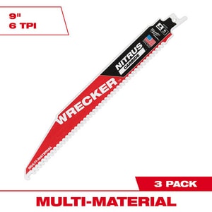 9 in. 6 TPI Reciprocating Saw Blade 3-Piece (Pack of 3)