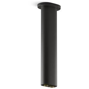 10 in. Shower Arm and Flange in Matte Black