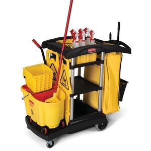Hi Capa Janitor Cart Blac
