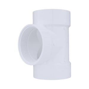 4 Pvc Dwv Flush Co Tee