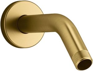6-1/2 in. Shower Arm and Flange in Vibrant Brushed Moderne Brass