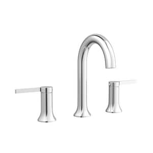 Two Handle Widespread Bathroom Sink Faucet in Polished Chrome