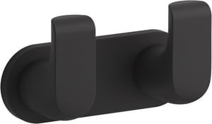 2-Hook Robe Hook in Matte Black