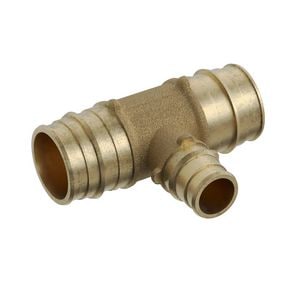 3/4 x 3/4 x 1/2 in. F1960 Brass PEX Reducing Tee