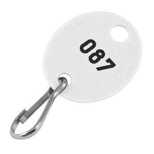 Oval Tag W/ Hook Whit 20/Pk