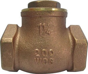 Lf 1-1/2 Brs 125# Thrd Swg Chk Vlv