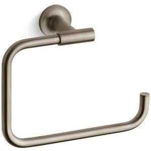 Rectangular Open Towel Ring in Vibrant Brushed Bronze