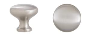 Mushroom Knob 11/4 Zinc Sn 25 Pk