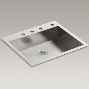 25X22 4H 1B Ss Dual Mnt Kitc Sink