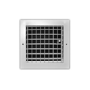 8X8 Alum S/Wall Adj Reg Whit