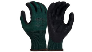 L Size 15 ga A3 Microfoam and Nitrile Dotted Palm Cut Resistant Gloves