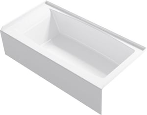 60 in. x 30 in. Soaker Alcove Bathtub with Right Drain in White