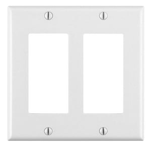 2G Decora Wall Plt 2 Dev Whit