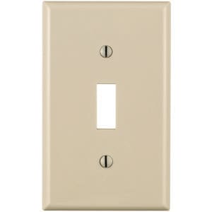 1-Gang Toggle Switch Wall Plate in Light Almond