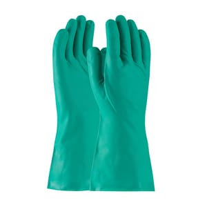 Size L Nitrile Chemical Resistant Glove in Green (Pack of 12)