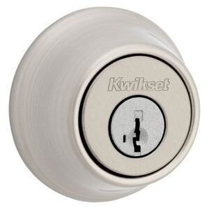 665 Deadbolt Keyed Both Sides with SmartKey Security in Satin Nickel