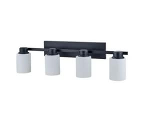 60W 4-Light Vanity Fixture in Matte Black