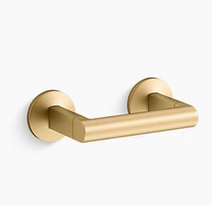 Wall Toilet Tissue Holder in Vibrant Brushed Moderne Brass