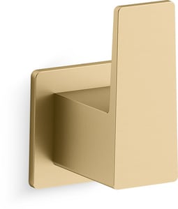 1-Hook Robe Hook in Vibrant® Brushed Moderne Brass