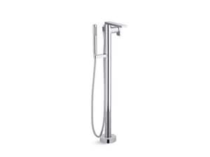 Single Handle Lever Floor Mount Filler in Polished Chrome
