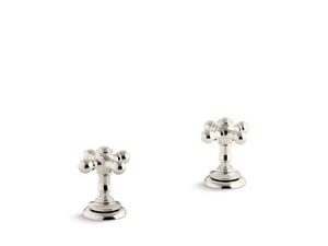 Bathroom Sink Cross Handle in Vibrant Polished Nickel