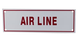 6 x 2 in. Air Line Fire Sprinkler Sign