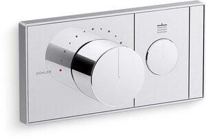 Two Handle Thermostatic Valve Trim in Polished Chrome
