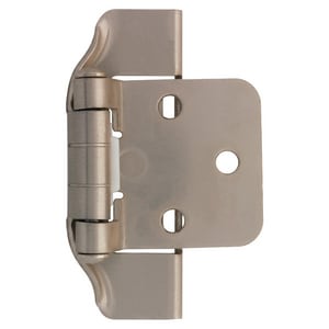 1-7/20 in. Semi-Wrap Overlay Hinge in Satin Nickel 1 Pair