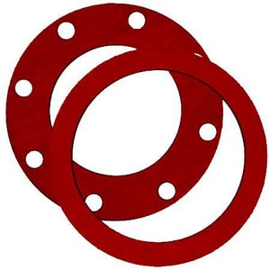 2 x 1/8 in. 300# Rubber Full Face Gasket in Red