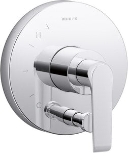 Single Handle Diverter Valve Trim in Polished Chrome