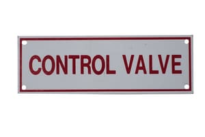 6 x 2 in. Control Valve Fire Sprinkler Sign