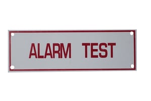 6 x 2 in. Alarm Test Fire Sprinkler Sign