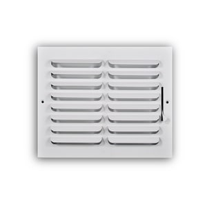 10 x 8 in. Residential Ceiling & Sidewall Register White 1-Way Steel