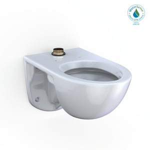 1.0/1.6 gpf Elongated Wall Mount Two Piece Toilet in Cotton White