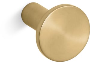 Round Knob in Brass Tones