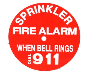 7 in. Dial 911 Fire Alarm Fire Sprinkler Sign