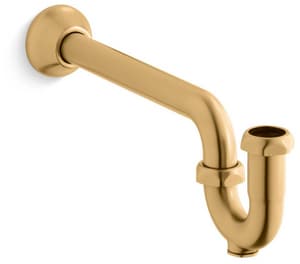 1-1/4 in. Brass P-Trap in Vibrant Brushed Moderne Brass