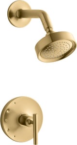 One Handle Single Function Shower Faucet in Vibrant Brushed Moderne Brass (Trim Only)