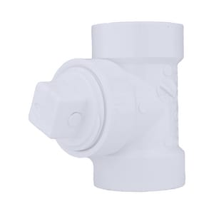 1-1/2 Pvc Dwv Co Tee W/Plug