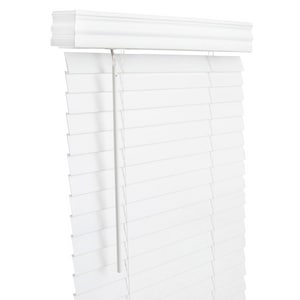 26-1/2 x 72 x 2 in. Faux Wood Cordless Blind in Off White