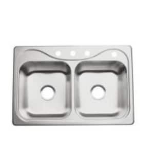33X22 4H 2B 8.0 Ss Sink Sgl Pk